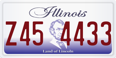 IL license plate Z454433