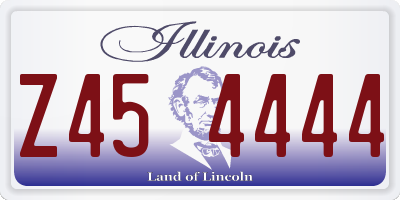 IL license plate Z454444