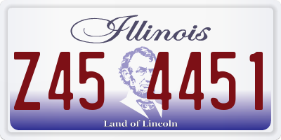 IL license plate Z454451