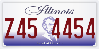 IL license plate Z454454