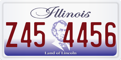IL license plate Z454456