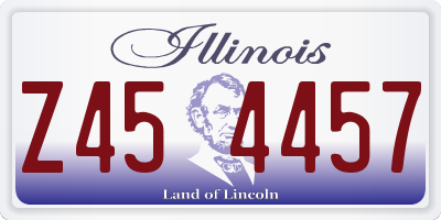 IL license plate Z454457