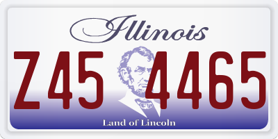 IL license plate Z454465