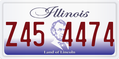 IL license plate Z454474