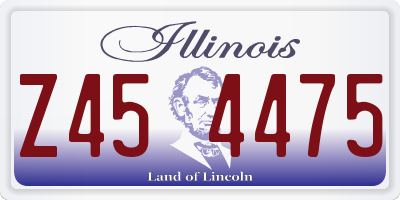 IL license plate Z454475