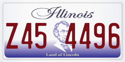IL license plate Z454496