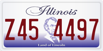 IL license plate Z454497