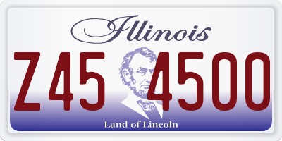 IL license plate Z454500