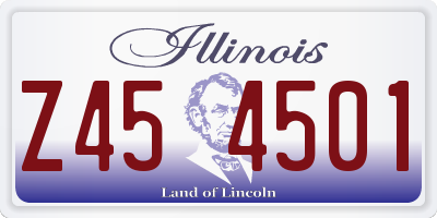 IL license plate Z454501