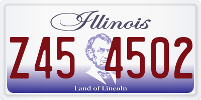 IL license plate Z454502