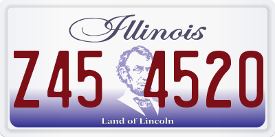 IL license plate Z454520