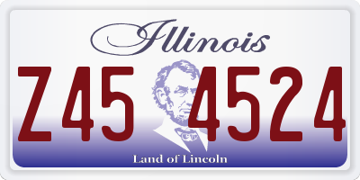 IL license plate Z454524