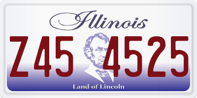 IL license plate Z454525
