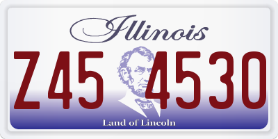 IL license plate Z454530