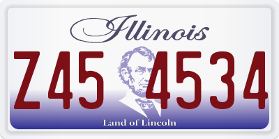 IL license plate Z454534