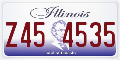IL license plate Z454535