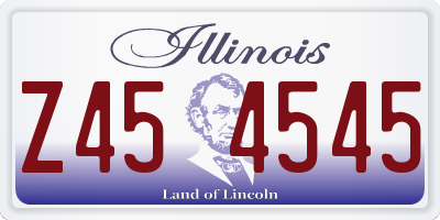 IL license plate Z454545