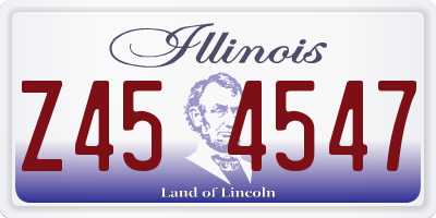 IL license plate Z454547