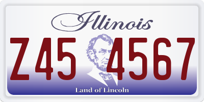 IL license plate Z454567