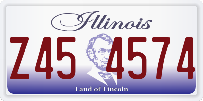 IL license plate Z454574