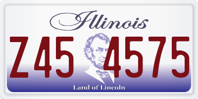 IL license plate Z454575