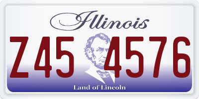 IL license plate Z454576