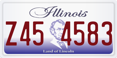 IL license plate Z454583