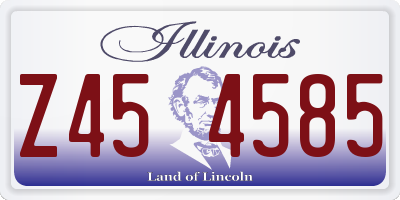 IL license plate Z454585
