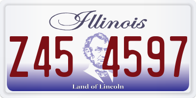 IL license plate Z454597