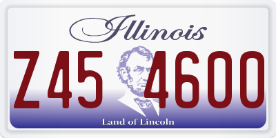 IL license plate Z454600