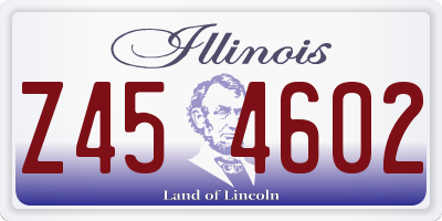 IL license plate Z454602