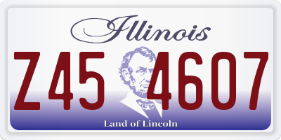 IL license plate Z454607