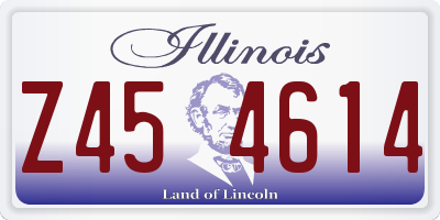 IL license plate Z454614