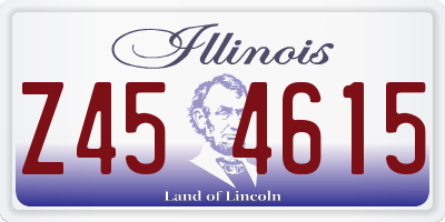 IL license plate Z454615