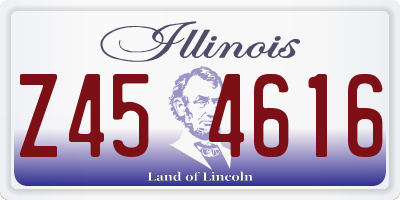 IL license plate Z454616