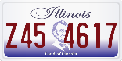 IL license plate Z454617