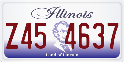 IL license plate Z454637