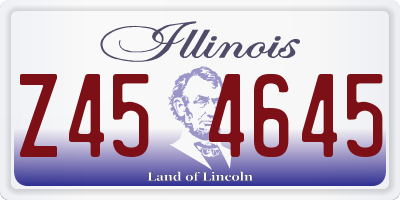 IL license plate Z454645