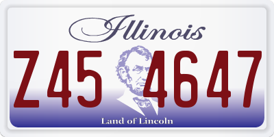 IL license plate Z454647