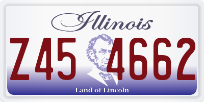 IL license plate Z454662
