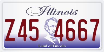 IL license plate Z454667