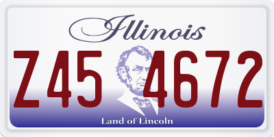 IL license plate Z454672