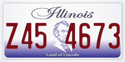 IL license plate Z454673
