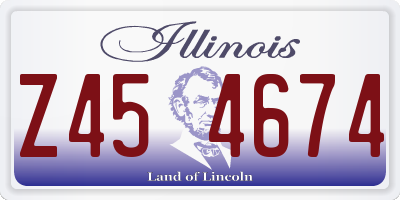 IL license plate Z454674