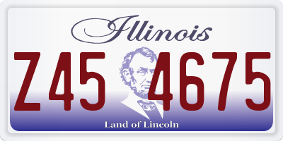 IL license plate Z454675