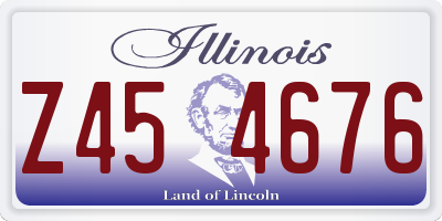IL license plate Z454676