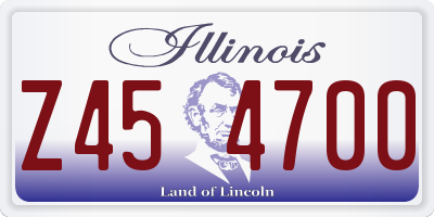 IL license plate Z454700