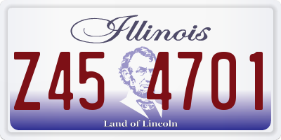 IL license plate Z454701