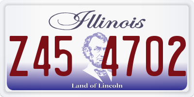 IL license plate Z454702