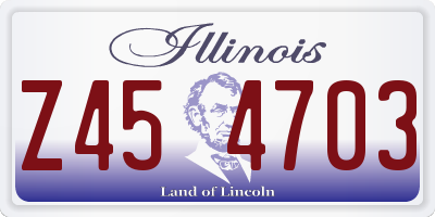 IL license plate Z454703
